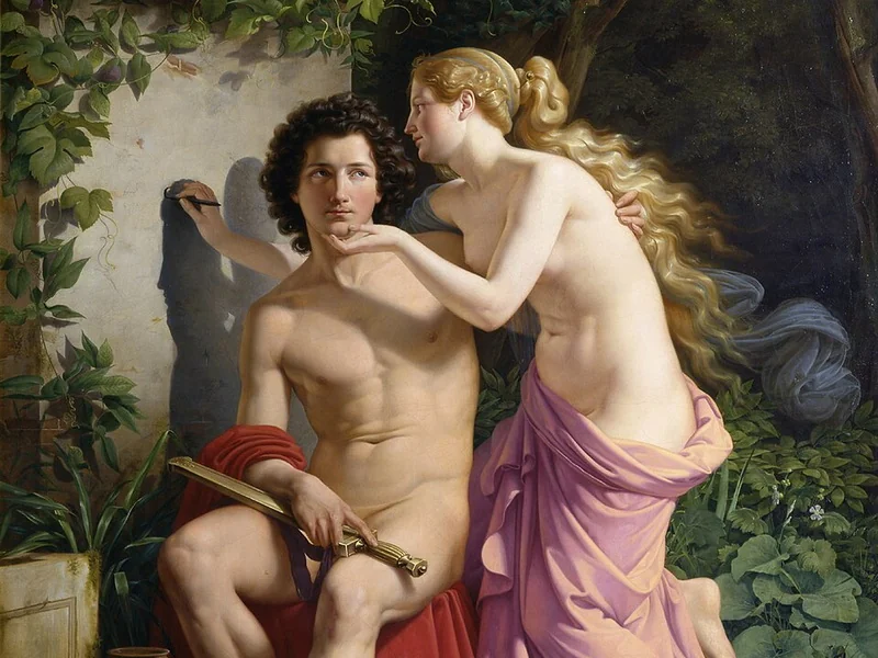 1805-Eduard Wilhelm Daege - L'invenzione della pittura